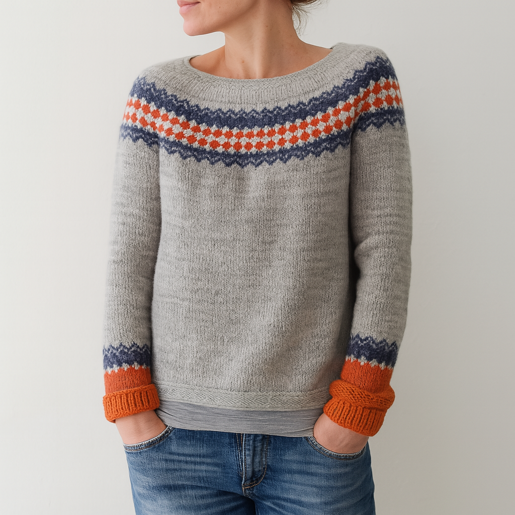 Roisin | Women's Fluffy Tree Motif Knit Jumper
