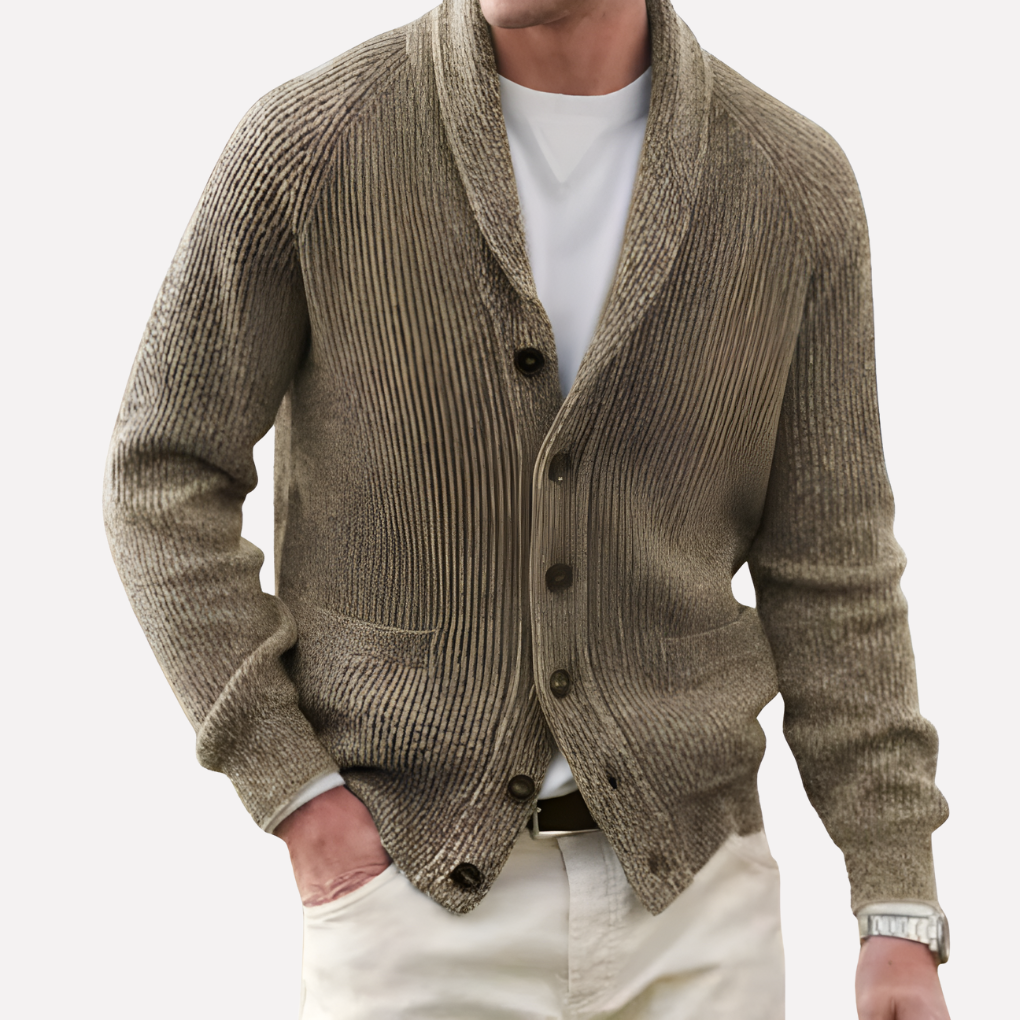 Norman | Men's Shawl Collar Knit Cardigan