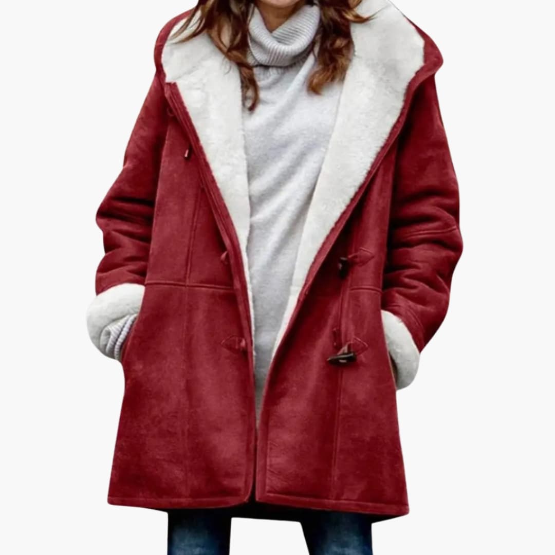 Clementine | Women's Sherpa-Lined Hooded Toggle Coat