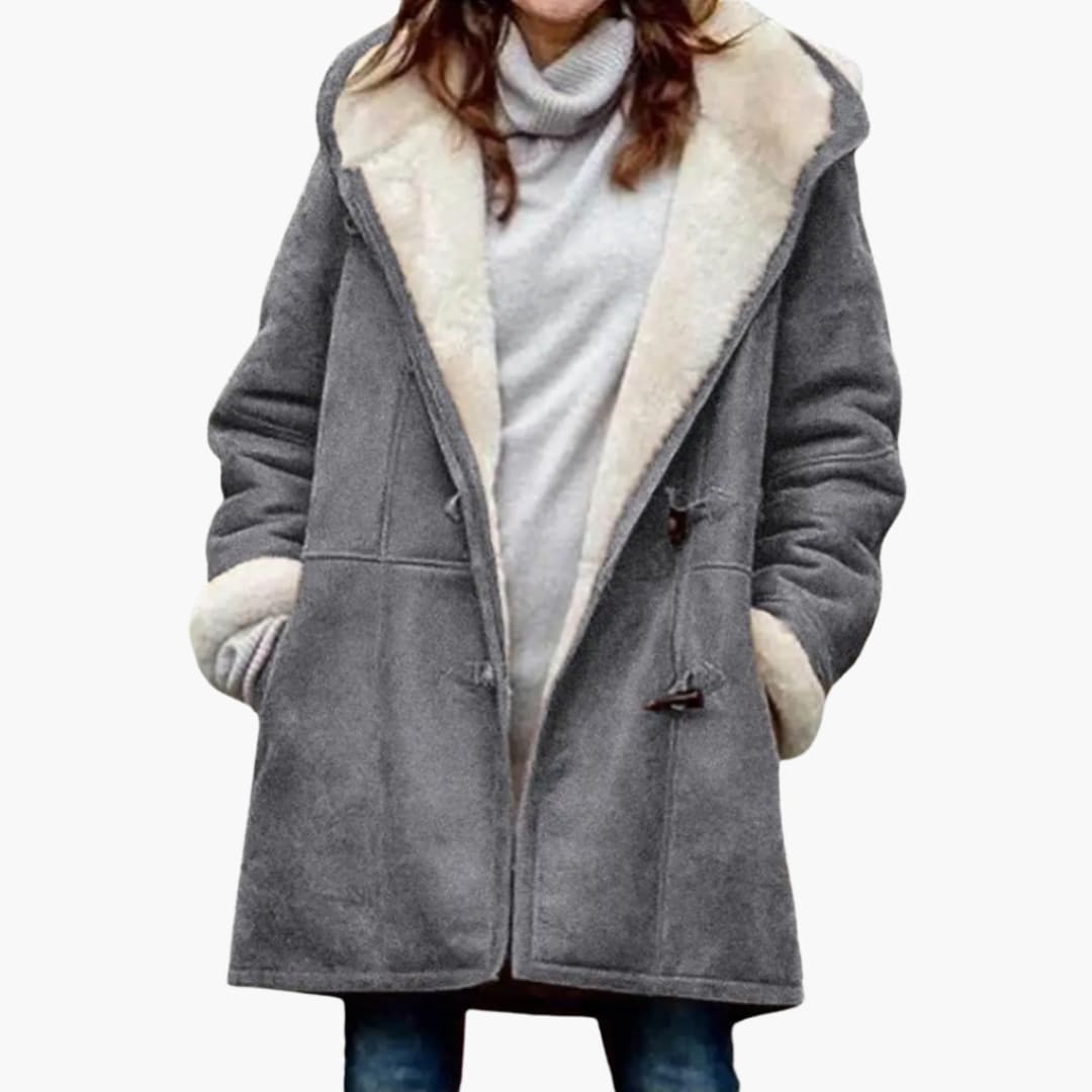 Clementine | Women's Sherpa-Lined Hooded Toggle Coat