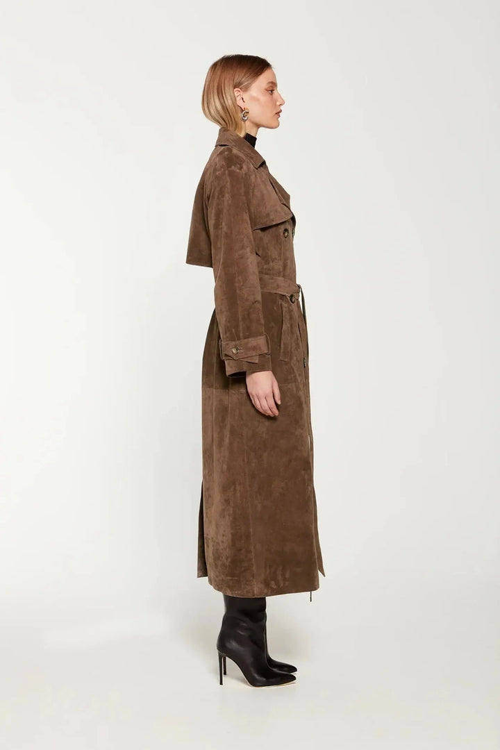 Arabella | Women's Long Belted Trench Coat
