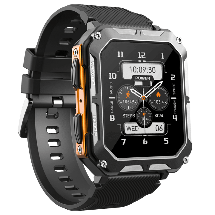 Rugged Smartwatch with Bluetooth Calling – Digital Sports Watch with Activity Tracking and Notifications