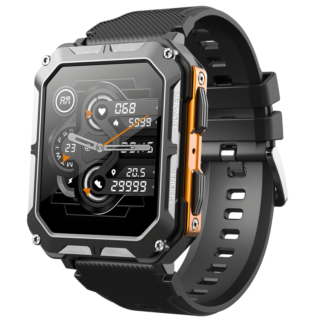 Rugged Smartwatch with Bluetooth Calling – Digital Sports Watch with Activity Tracking and Notifications