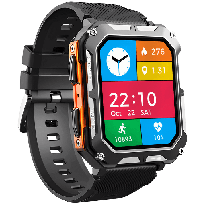 Rugged Smartwatch with Bluetooth Calling – Digital Sports Watch with Activity Tracking and Notifications