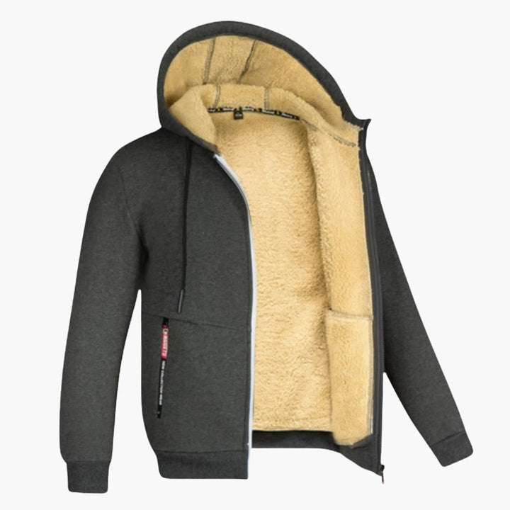 Kevin | Men's Fleece-Lined Hooded Jacket