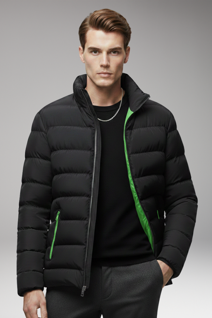 Nigel | Men's Quilted Stand Collar Jacket