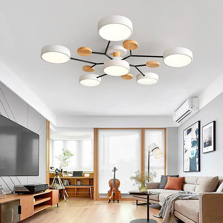 Modern Slim Linear Ceiling Light – Minimalist Wrought Iron Designer Lighting for Living Room and Office