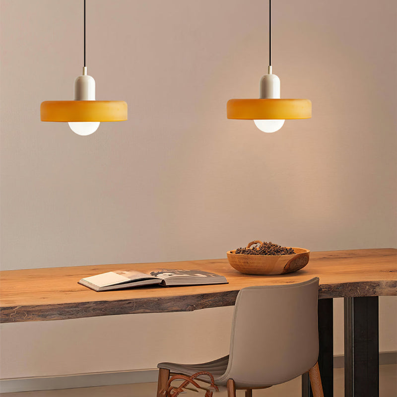 Scandinavian Glass Globe Pendant Light – Modern Minimalist Hanging Ceiling Lamp for Living Room and Dining Room