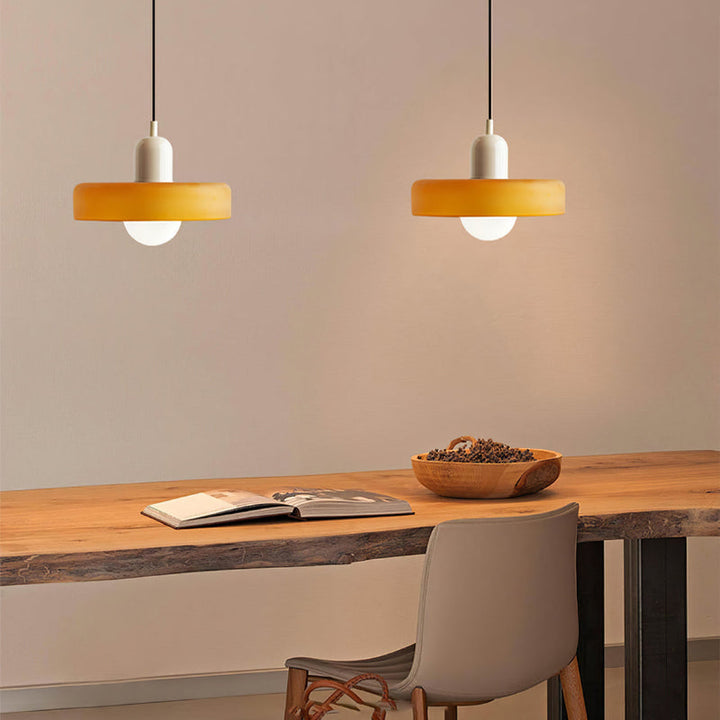 Scandinavian Glass Globe Pendant Light – Modern Minimalist Hanging Ceiling Lamp for Living Room and Dining Room