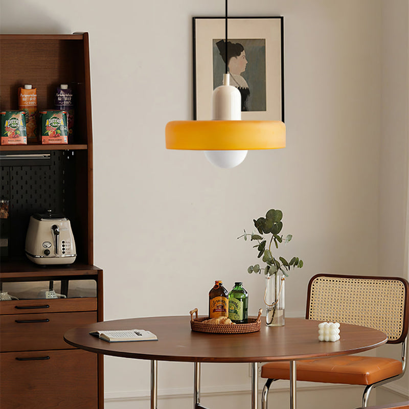 Scandinavian Glass Globe Pendant Light – Modern Minimalist Hanging Ceiling Lamp for Living Room and Dining Room