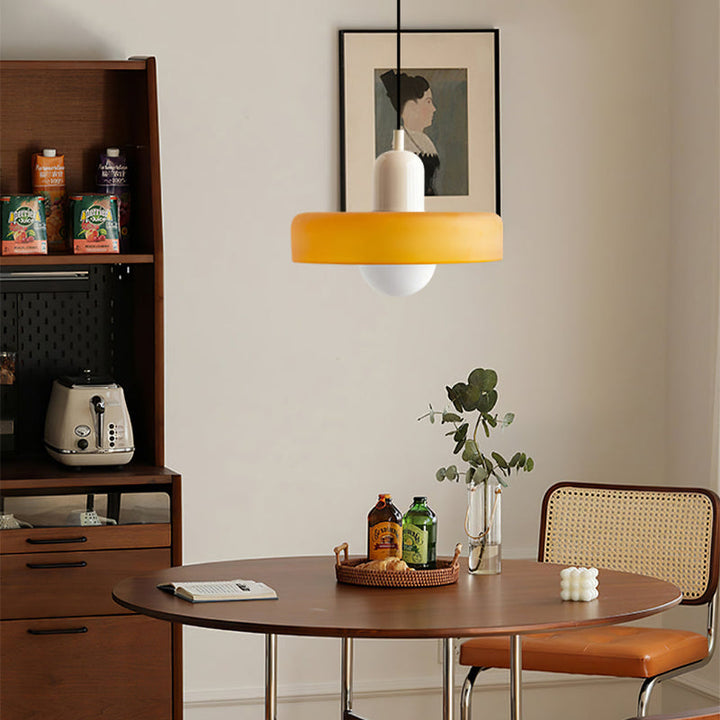 Scandinavian Glass Globe Pendant Light – Modern Minimalist Hanging Ceiling Lamp for Living Room and Dining Room