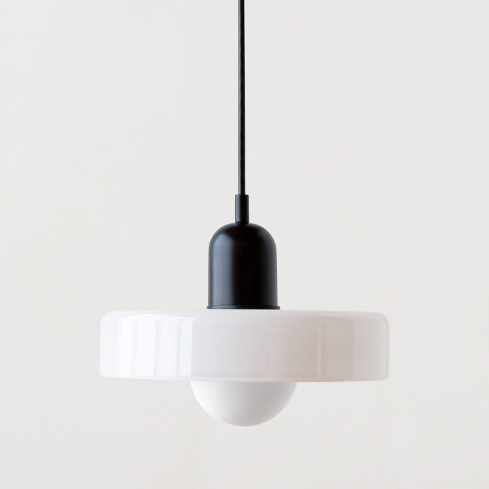 Scandinavian Glass Globe Pendant Light – Modern Minimalist Hanging Ceiling Lamp for Living Room and Dining Room