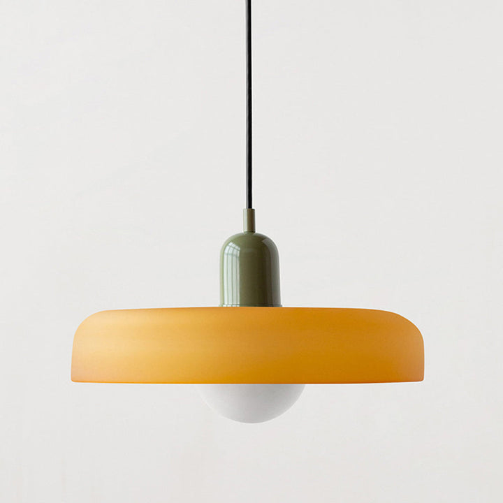 Scandinavian Glass Globe Pendant Light – Modern Minimalist Hanging Ceiling Lamp for Living Room and Dining Room