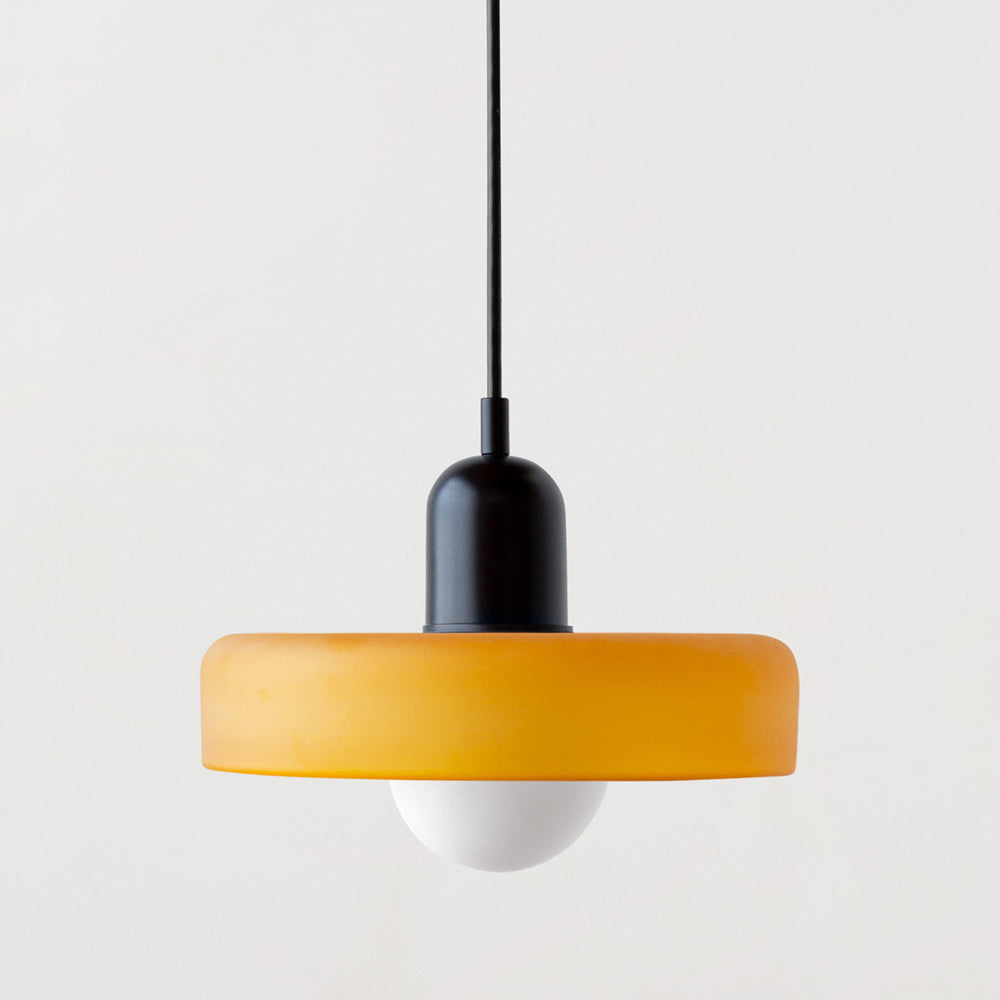 Scandinavian Glass Globe Pendant Light – Modern Minimalist Hanging Ceiling Lamp for Living Room and Dining Room