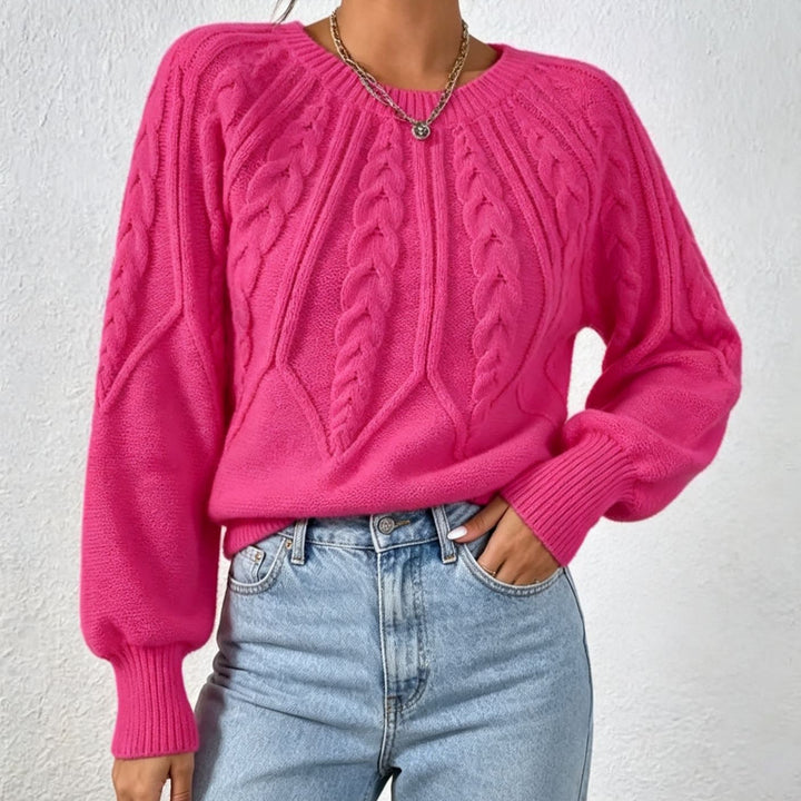 Briony | Women's Cropped Cable Knit Jumper