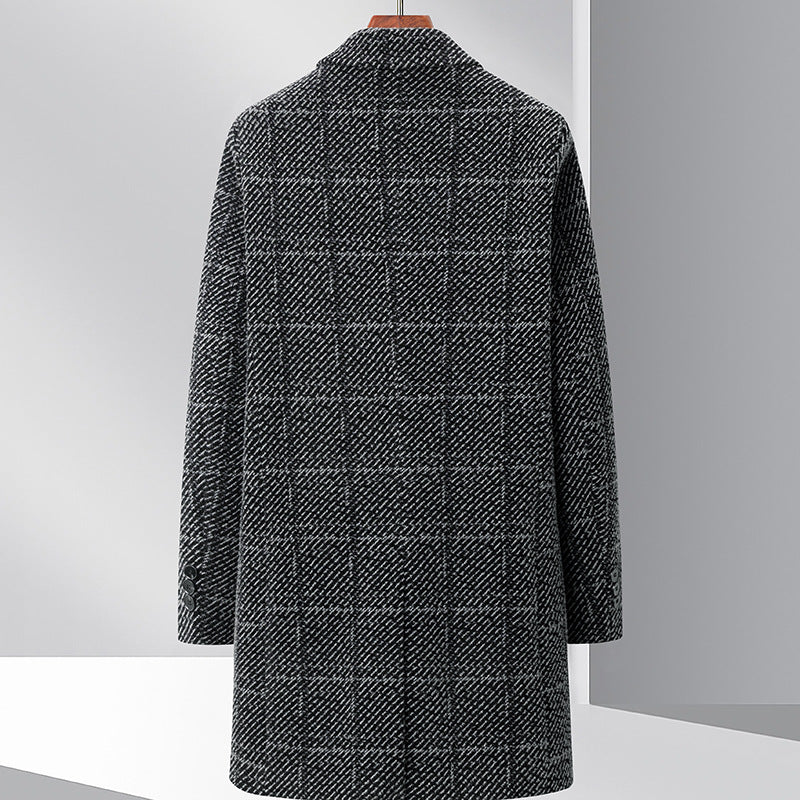 Ivan | Men's Textured Tailored Overcoat