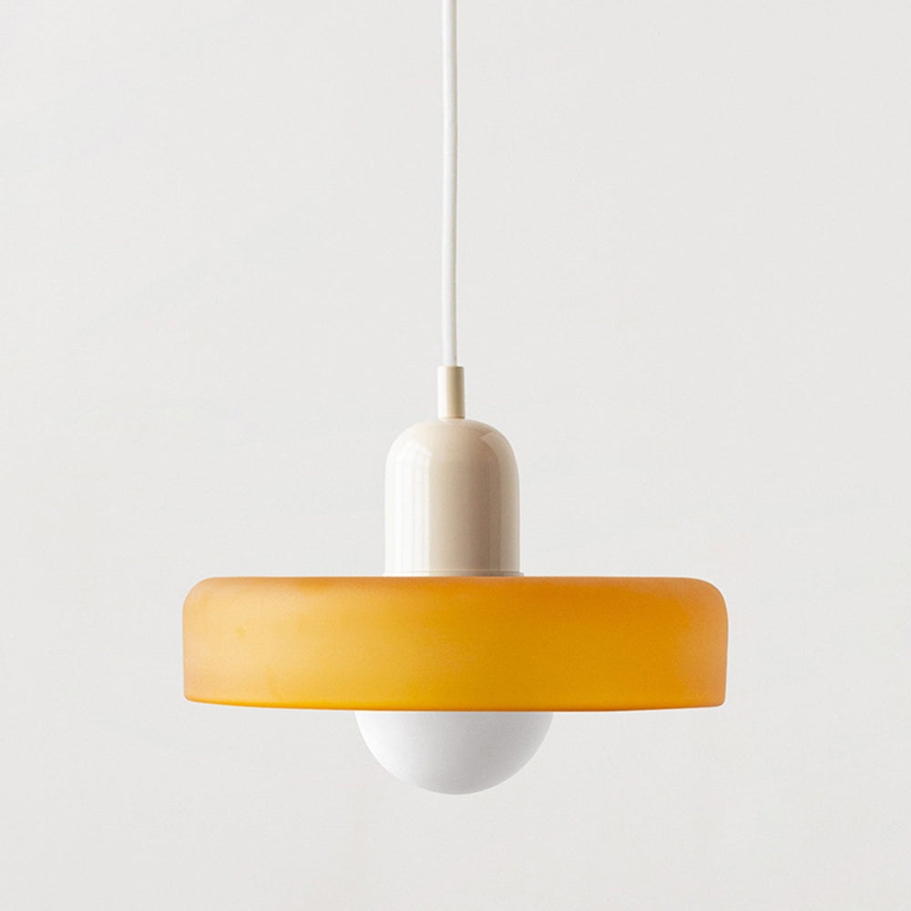 Scandinavian Glass Globe Pendant Light – Modern Minimalist Hanging Ceiling Lamp for Living Room and Dining Room