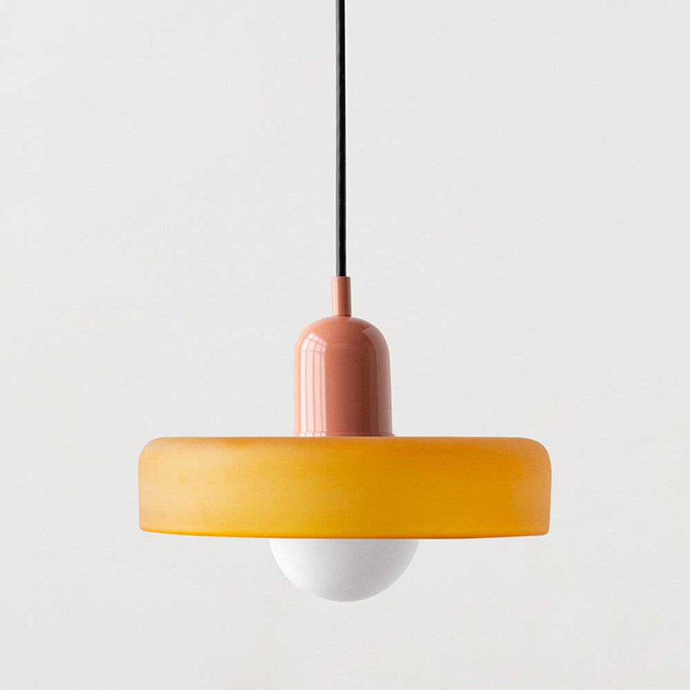 Scandinavian Glass Globe Pendant Light – Modern Minimalist Hanging Ceiling Lamp for Living Room and Dining Room