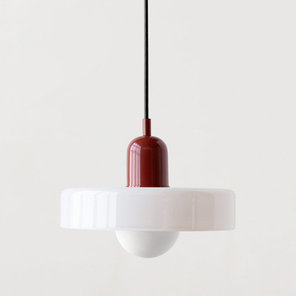 Scandinavian Glass Globe Pendant Light – Modern Minimalist Hanging Ceiling Lamp for Living Room and Dining Room