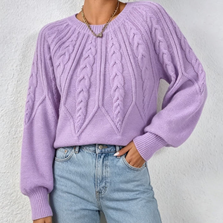 Briony | Women's Cropped Cable Knit Jumper