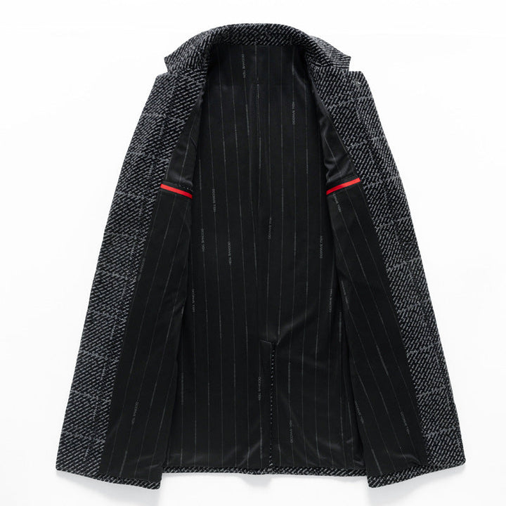 Ivan | Men's Textured Tailored Overcoat