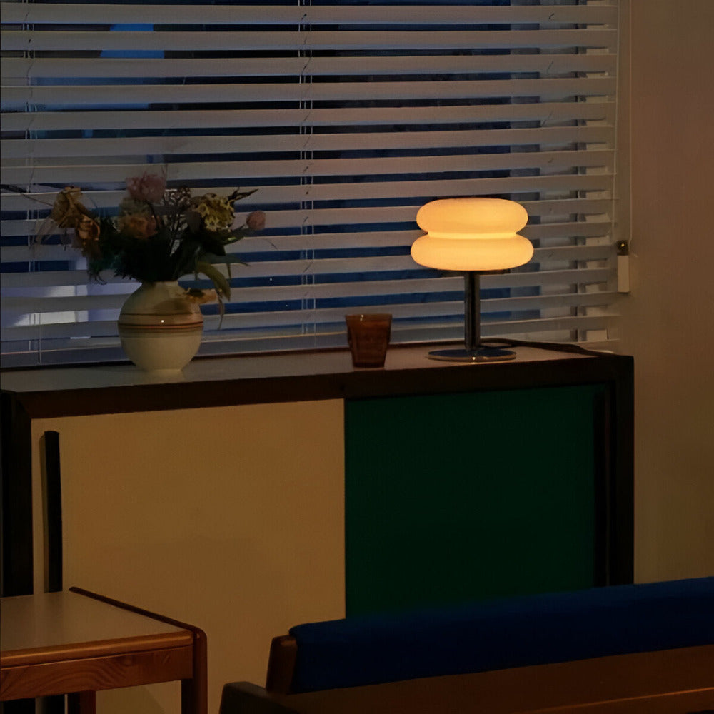 Macaron Glass Table Lamp – Colourful Modern Bedside Light with Dual Colour Lighting