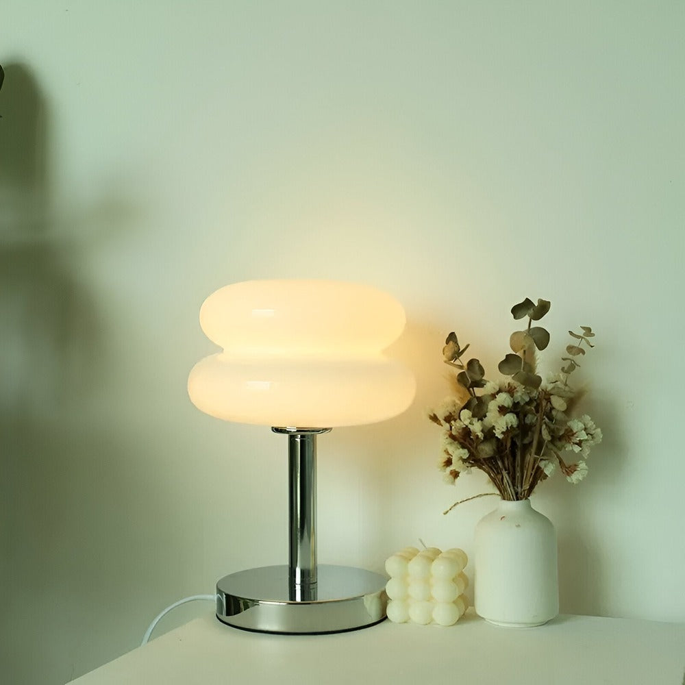 Macaron Glass Table Lamp – Colourful Modern Bedside Light with Dual Colour Lighting
