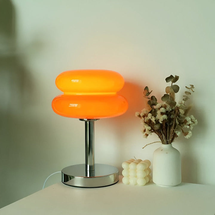 Macaron Glass Table Lamp – Colourful Modern Bedside Light with Dual Colour Lighting