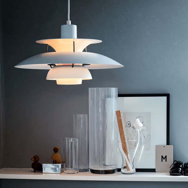 Scandinavian Pendant Ceiling Light – Modern Layered Metal Hanging Lamp for Kitchen and Living Room