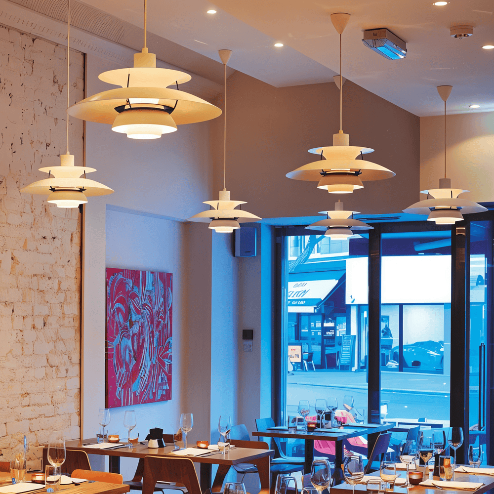 Scandinavian Pendant Ceiling Light – Modern Layered Metal Hanging Lamp for Kitchen and Living Room