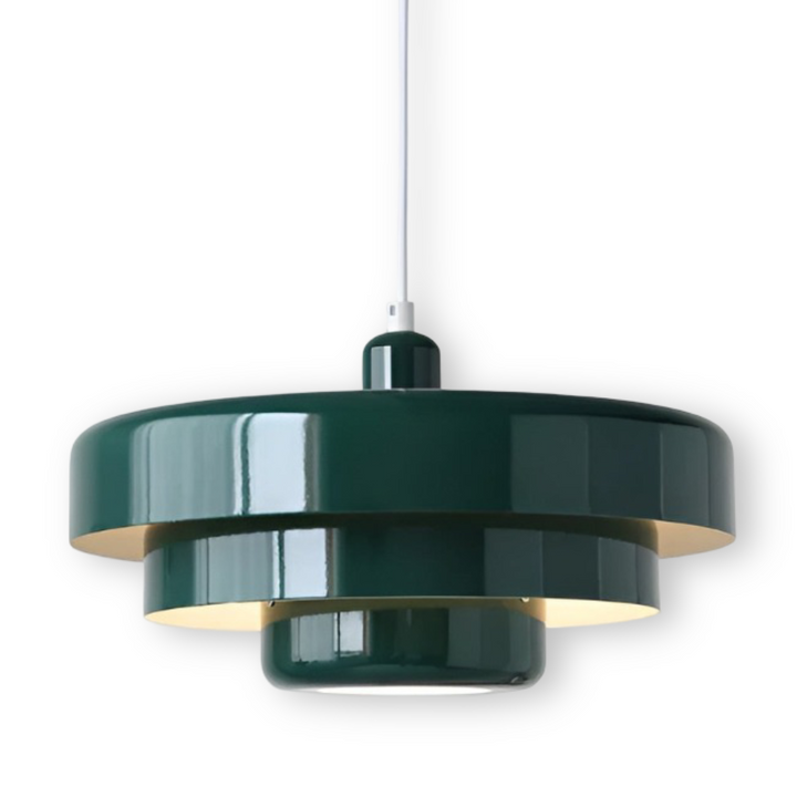 Vintage Orange Pendant Ceiling Light – Scandinavian Aluminium Hanging Lamp with 3 Dimming Settings