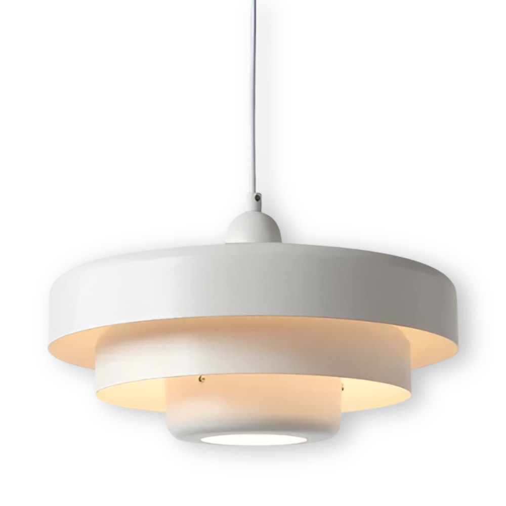 Vintage Orange Pendant Ceiling Light – Scandinavian Aluminium Hanging Lamp with 3 Dimming Settings