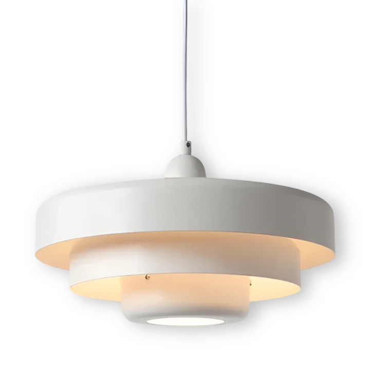 Vintage Orange Pendant Ceiling Light – Scandinavian Aluminium Hanging Lamp with 3 Dimming Settings