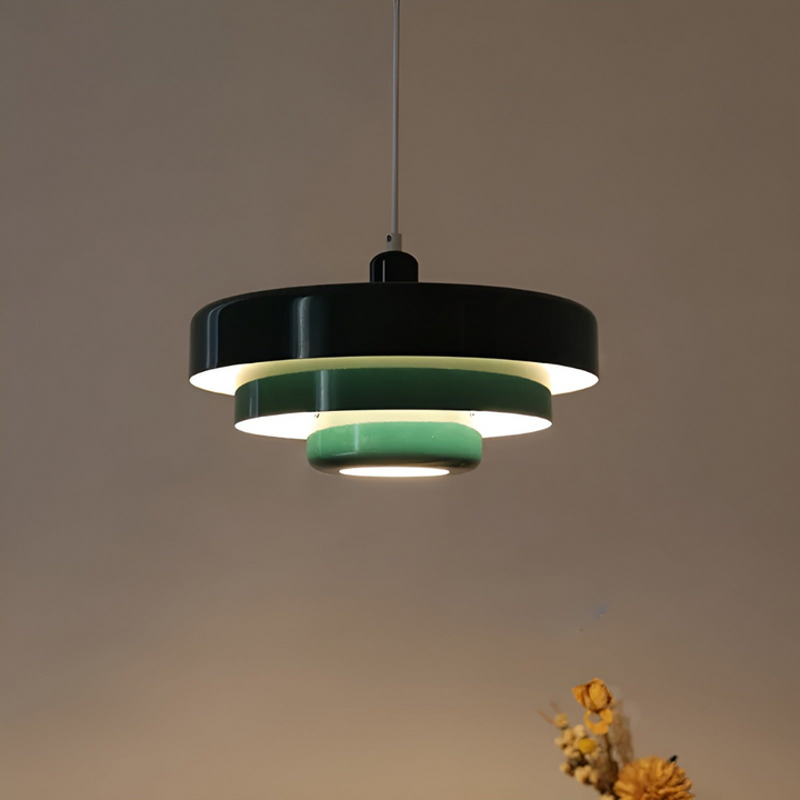 Vintage Orange Pendant Ceiling Light – Scandinavian Aluminium Hanging Lamp with 3 Dimming Settings