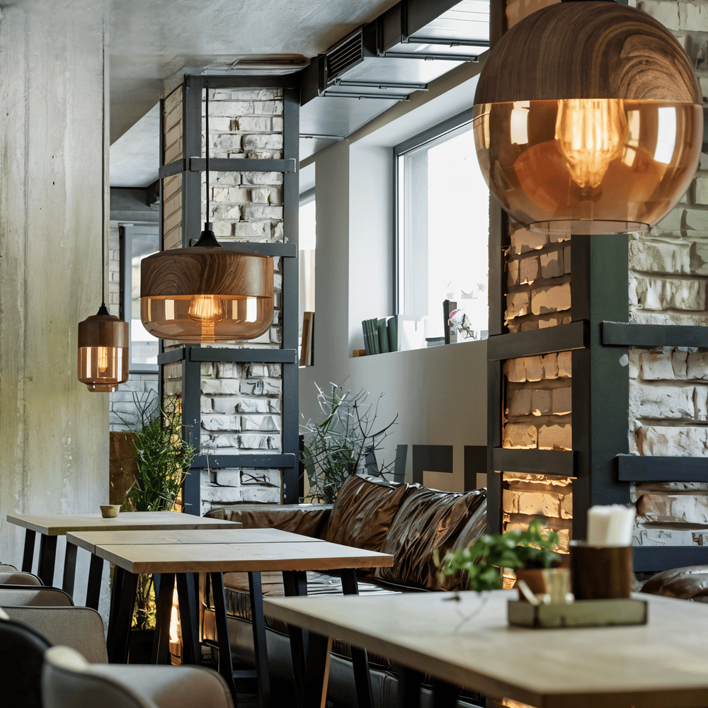 Nordic Glass Pendant Light – Modern Retro Ceiling Lamp with Tinted Glass Shade and Adjustable Hanging Cable