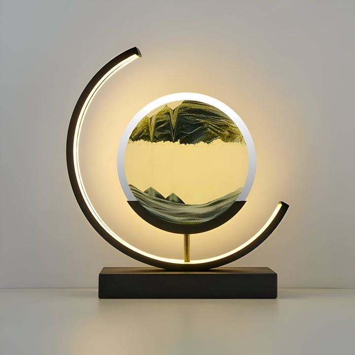 LED Sand Art Table Lamp – Dimmable Moving Sand Light with 3 Colour Settings and Remote Control