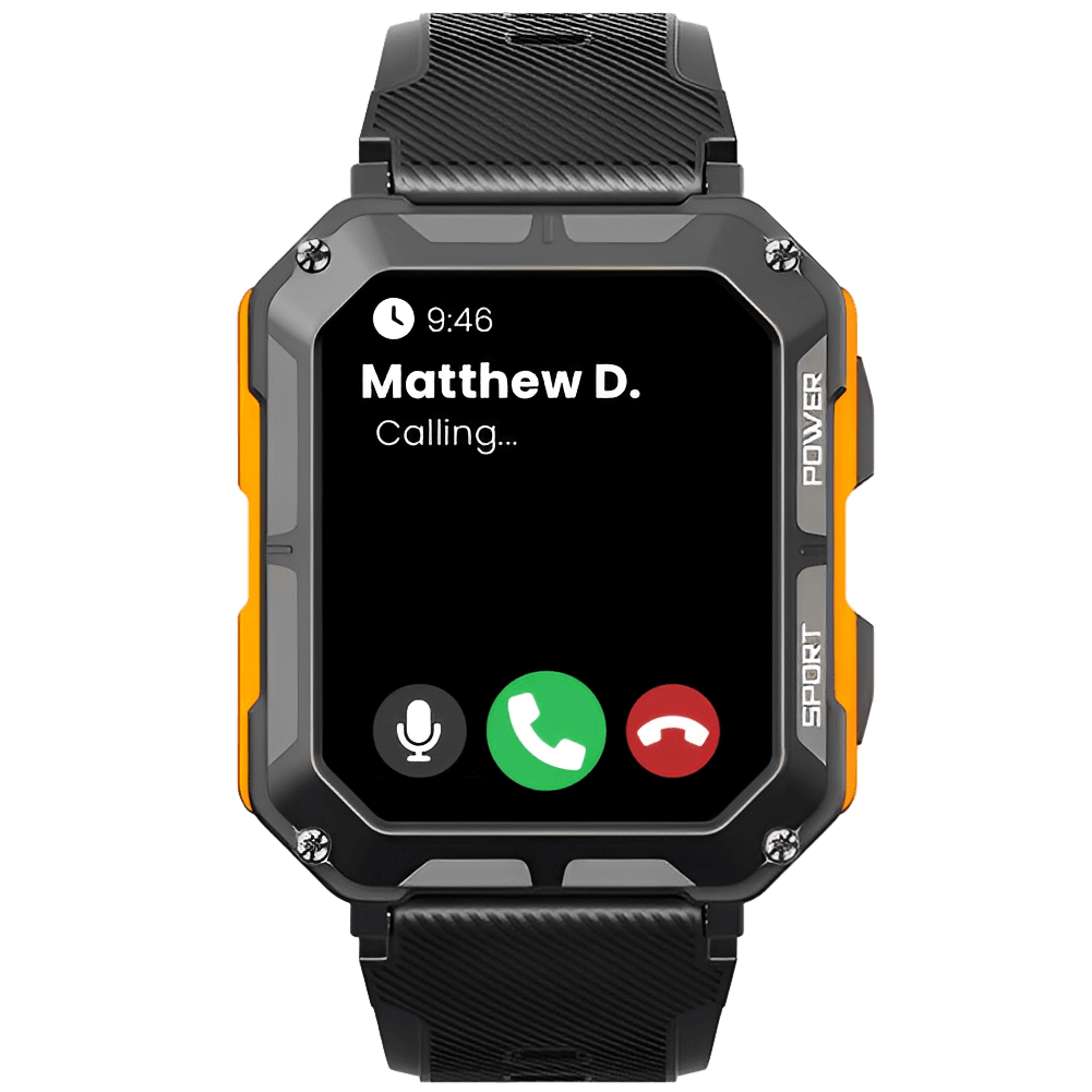 Rugged Smartwatch with Bluetooth Calling – Digital Sports Watch with Activity Tracking and Notifications