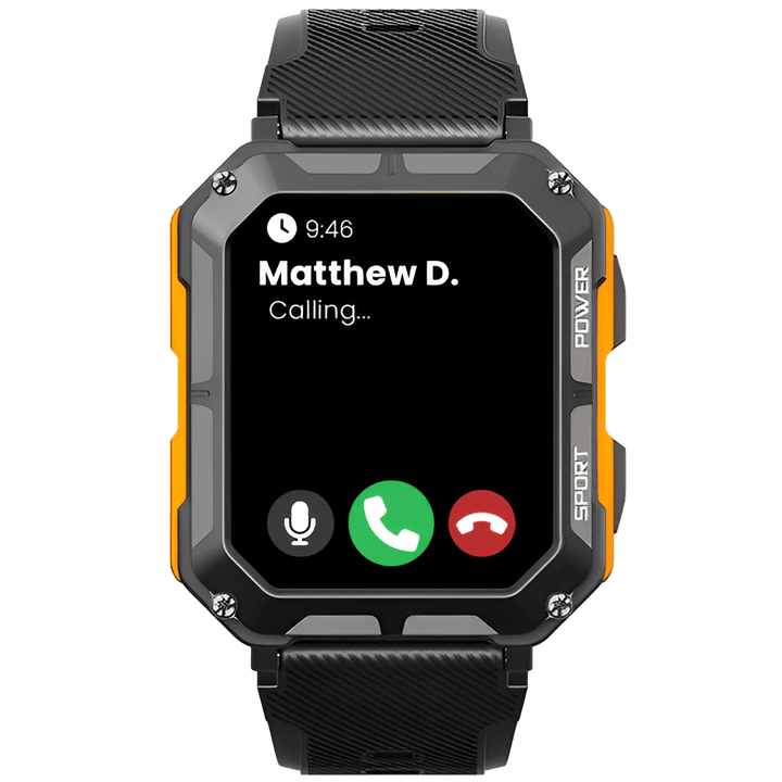 Rugged Smartwatch with Bluetooth Calling – Digital Sports Watch with Activity Tracking and Notifications