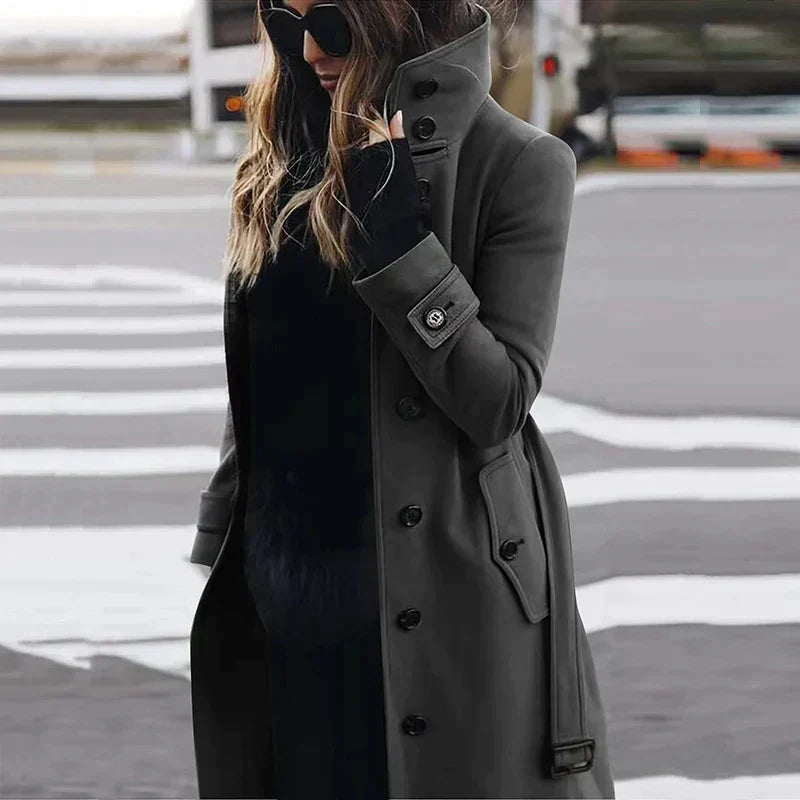 Stella | Women's Double-Breasted Belted Trench Coat