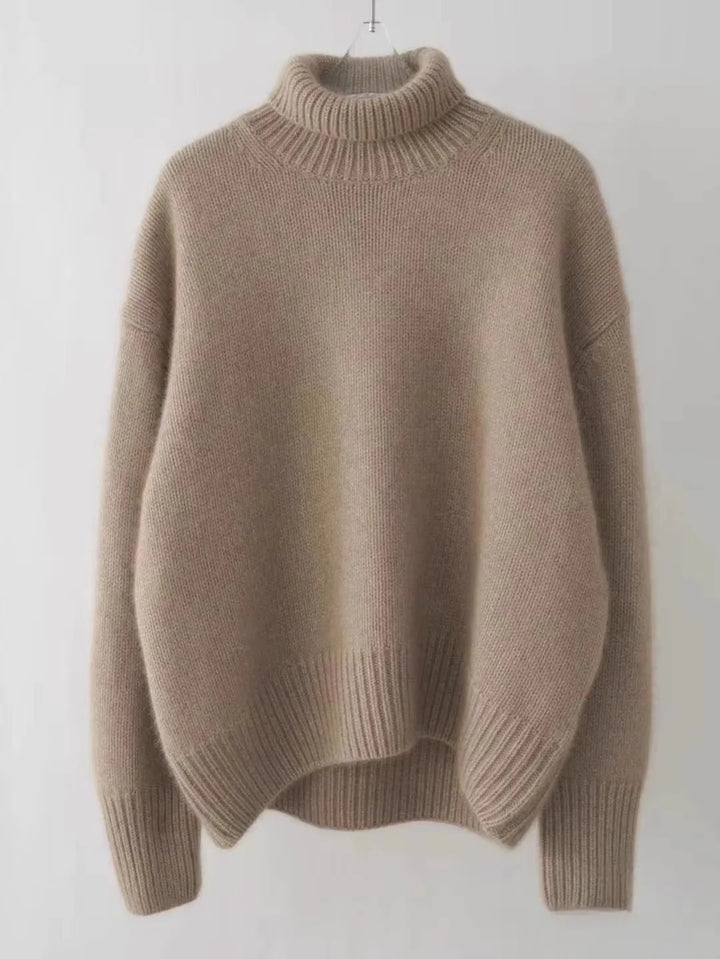 Lois | Women's Oversized Ribbed Roll Neck Jumper Dress