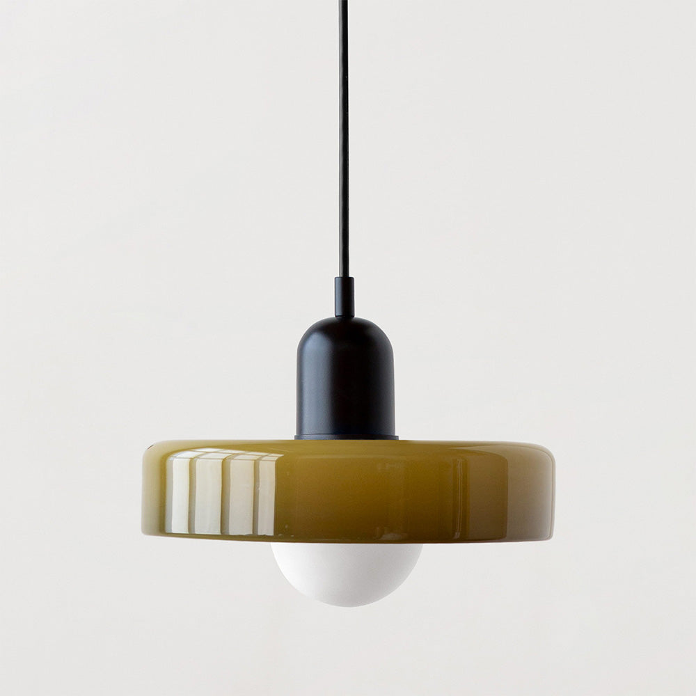 Scandinavian Glass Globe Pendant Light – Modern Minimalist Hanging Ceiling Lamp for Living Room and Dining Room