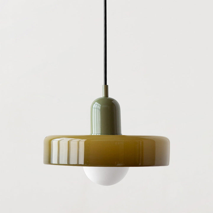 Scandinavian Glass Globe Pendant Light – Modern Minimalist Hanging Ceiling Lamp for Living Room and Dining Room