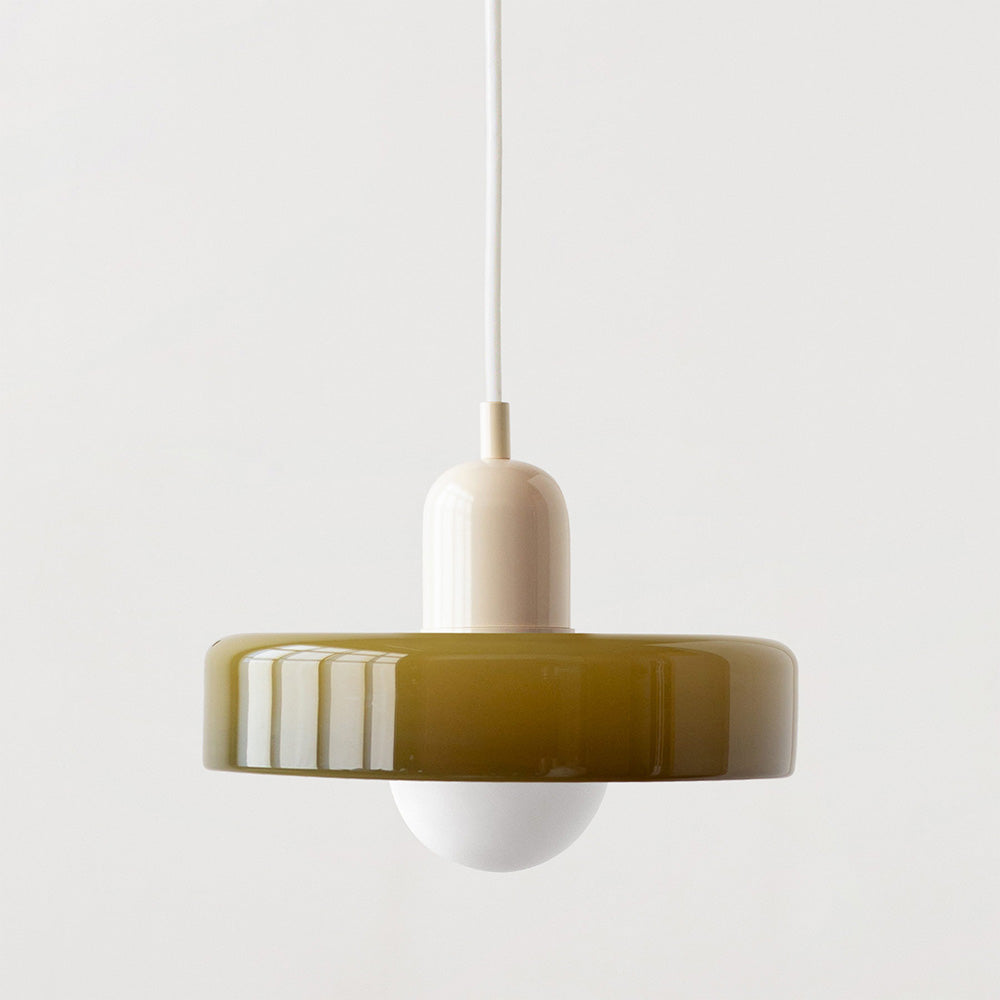 Scandinavian Glass Globe Pendant Light – Modern Minimalist Hanging Ceiling Lamp for Living Room and Dining Room