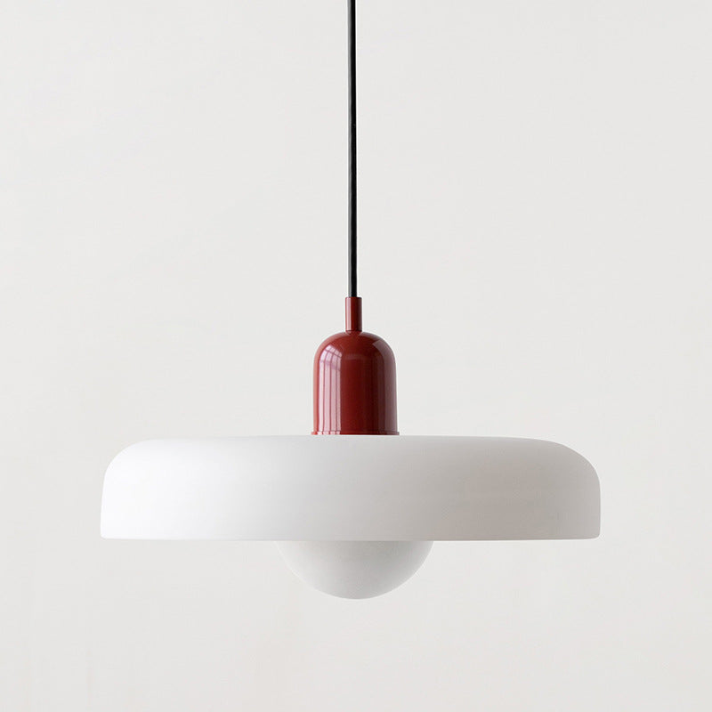 Scandinavian Glass Globe Pendant Light – Modern Minimalist Hanging Ceiling Lamp for Living Room and Dining Room