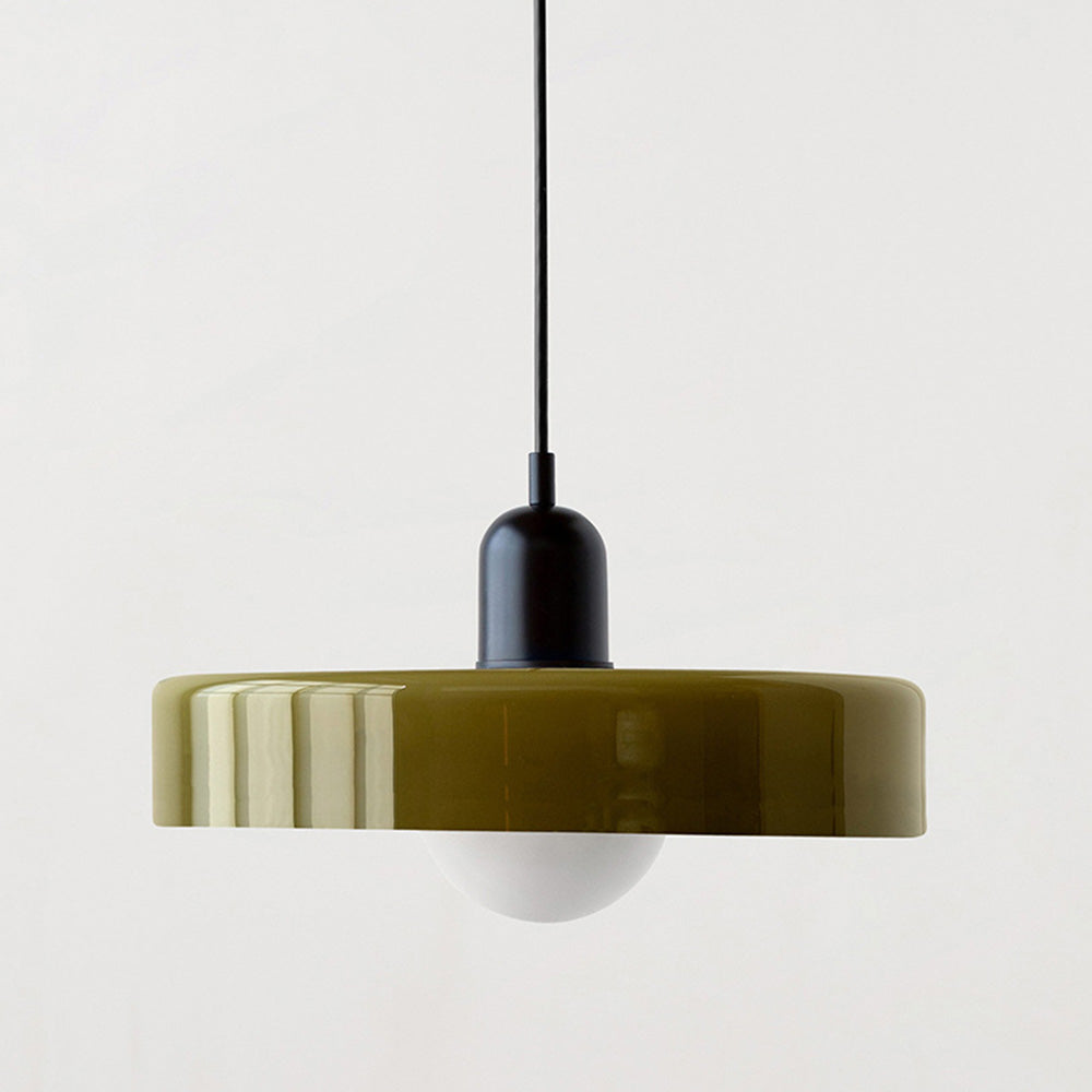Scandinavian Glass Globe Pendant Light – Modern Minimalist Hanging Ceiling Lamp for Living Room and Dining Room