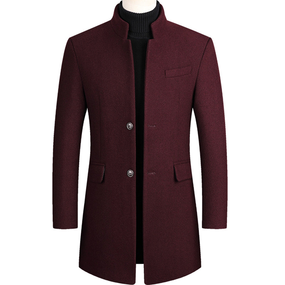 Miles | Men's Tailored Stand Collar Overcoat