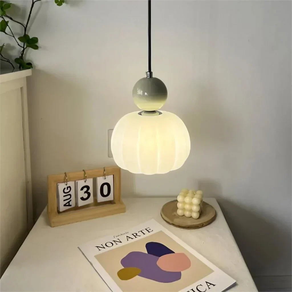 Modern G9 Pendant Light – Minimalist Metal Hanging Ceiling Lamp in Chrome, Cream, Green and Red