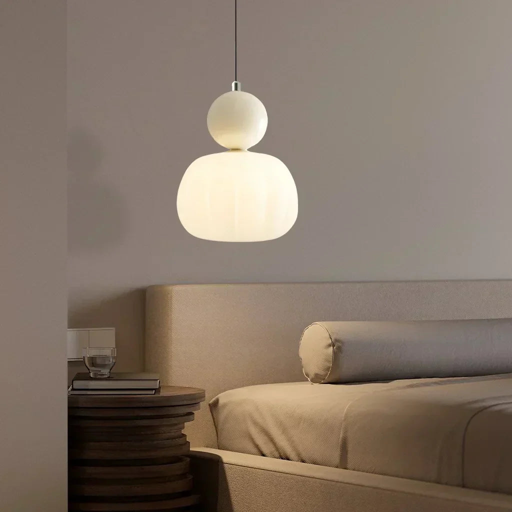 Modern G9 Pendant Light – Minimalist Metal Hanging Ceiling Lamp in Chrome, Cream, Green and Red
