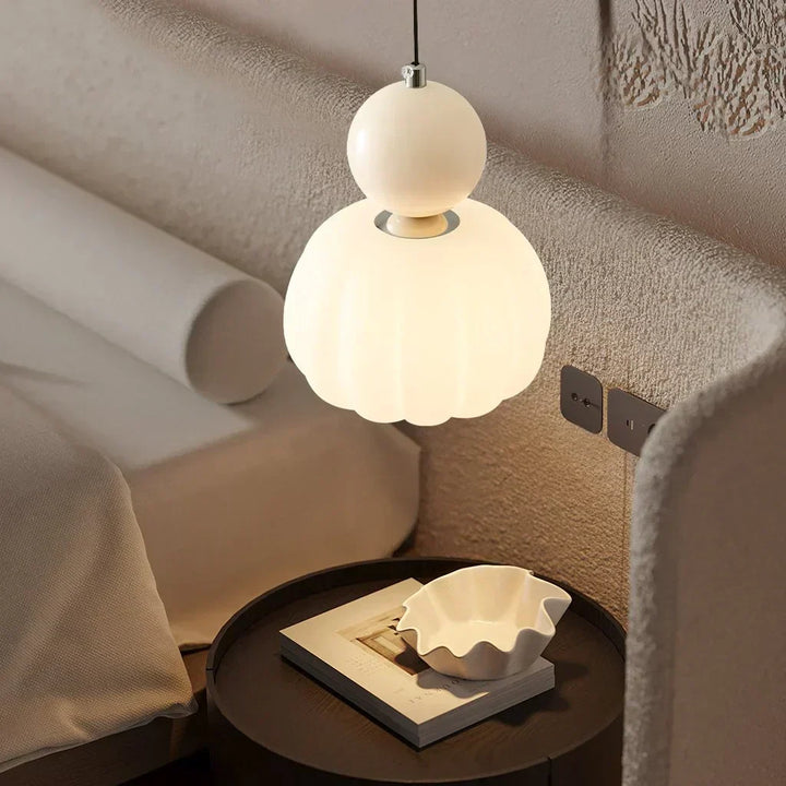 Modern G9 Pendant Light – Minimalist Metal Hanging Ceiling Lamp in Chrome, Cream, Green and Red