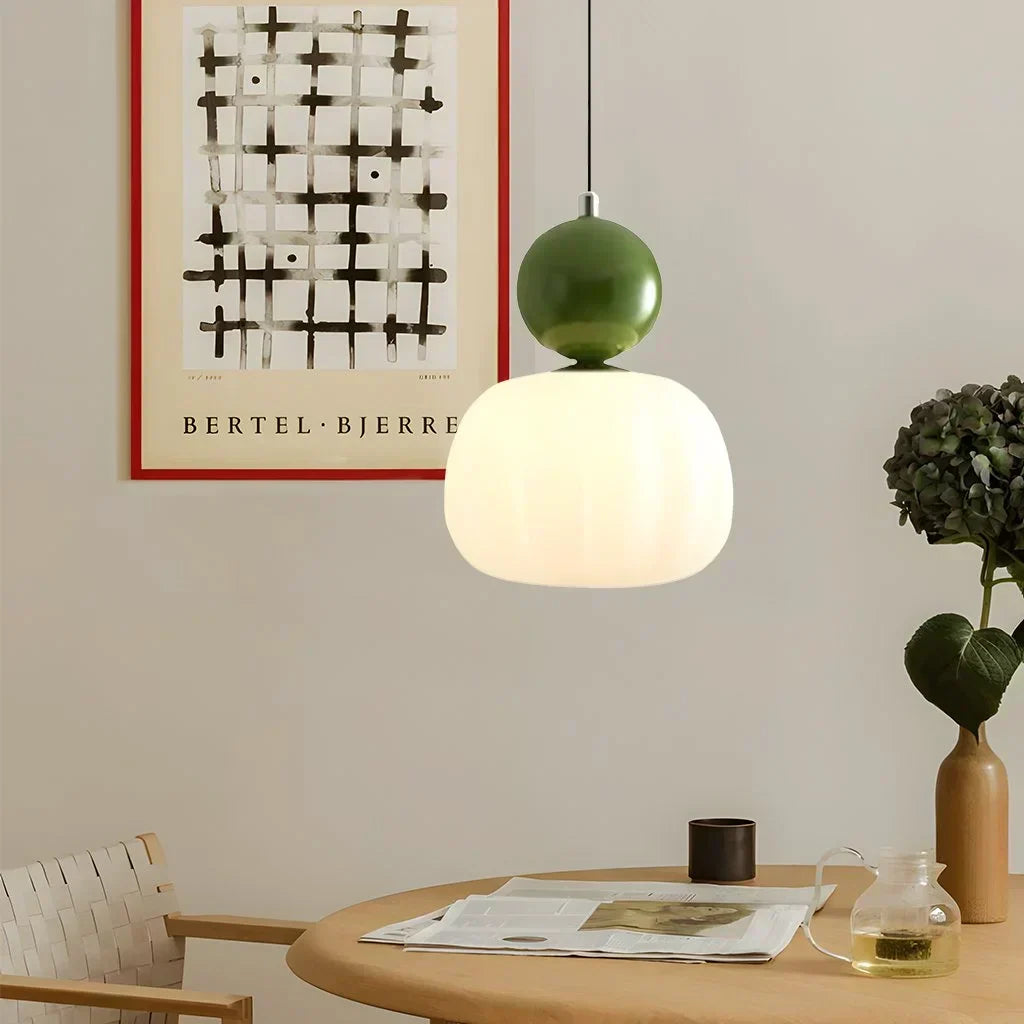 Modern G9 Pendant Light – Minimalist Metal Hanging Ceiling Lamp in Chrome, Cream, Green and Red